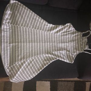 Gray striped dress size small